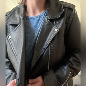 Lane Bryant Classic Black Leather Jacket